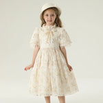 فستان مزين بنمط الزهور للبنات