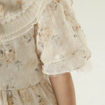 فستان مزين بنمط الزهور للبنات