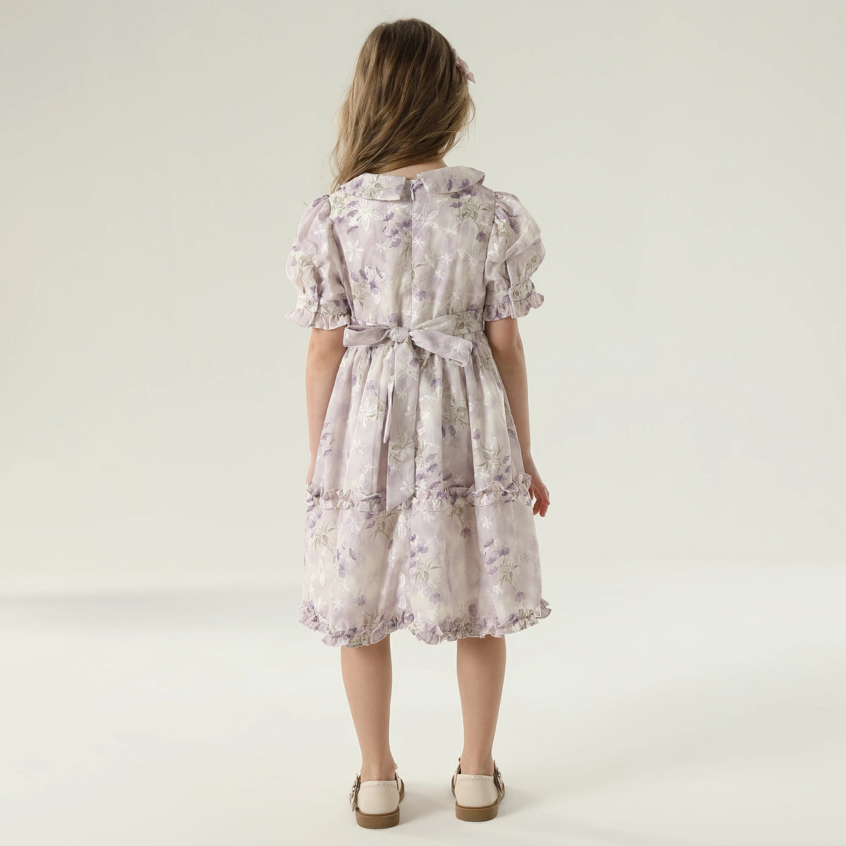 فستان مزين بنمط الزهور للبنات