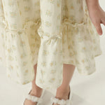 فستان مزين بنمط الزهور للبنات