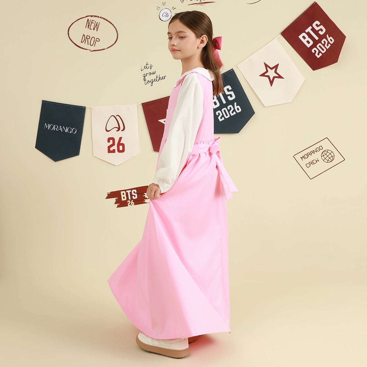 Color-Blocked Dress For Girls