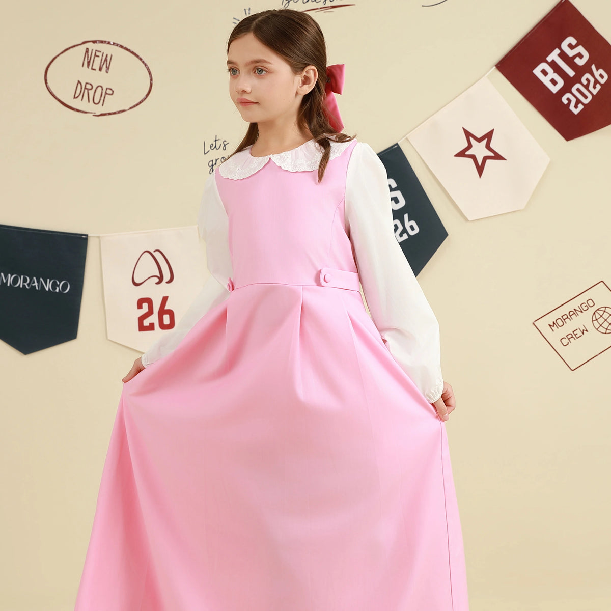 Color-Blocked Dress For Girls