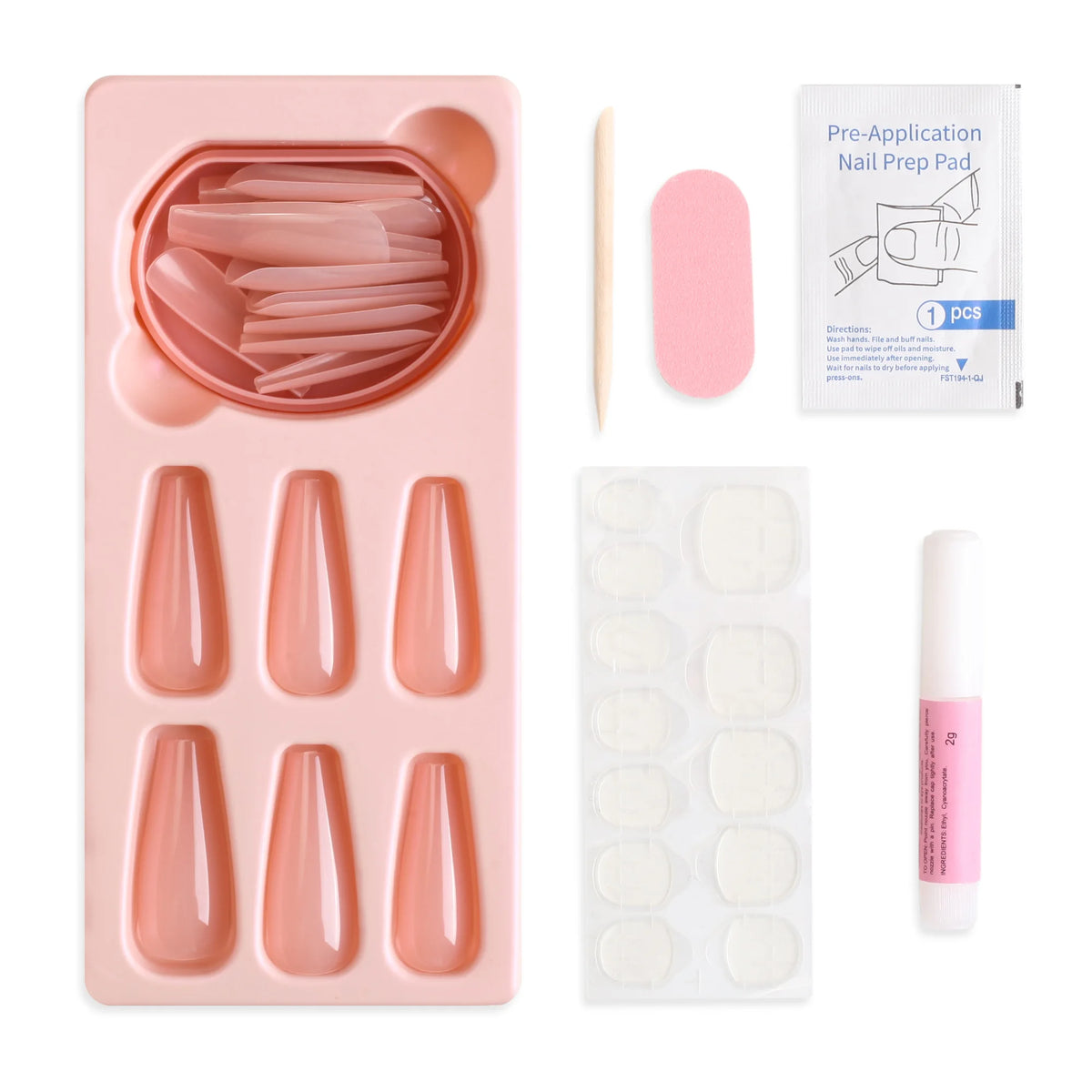 Free Dark Pink Fake Nails for Women Image