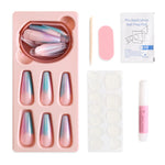 Free Pink Purple Fake Nails for Women Image