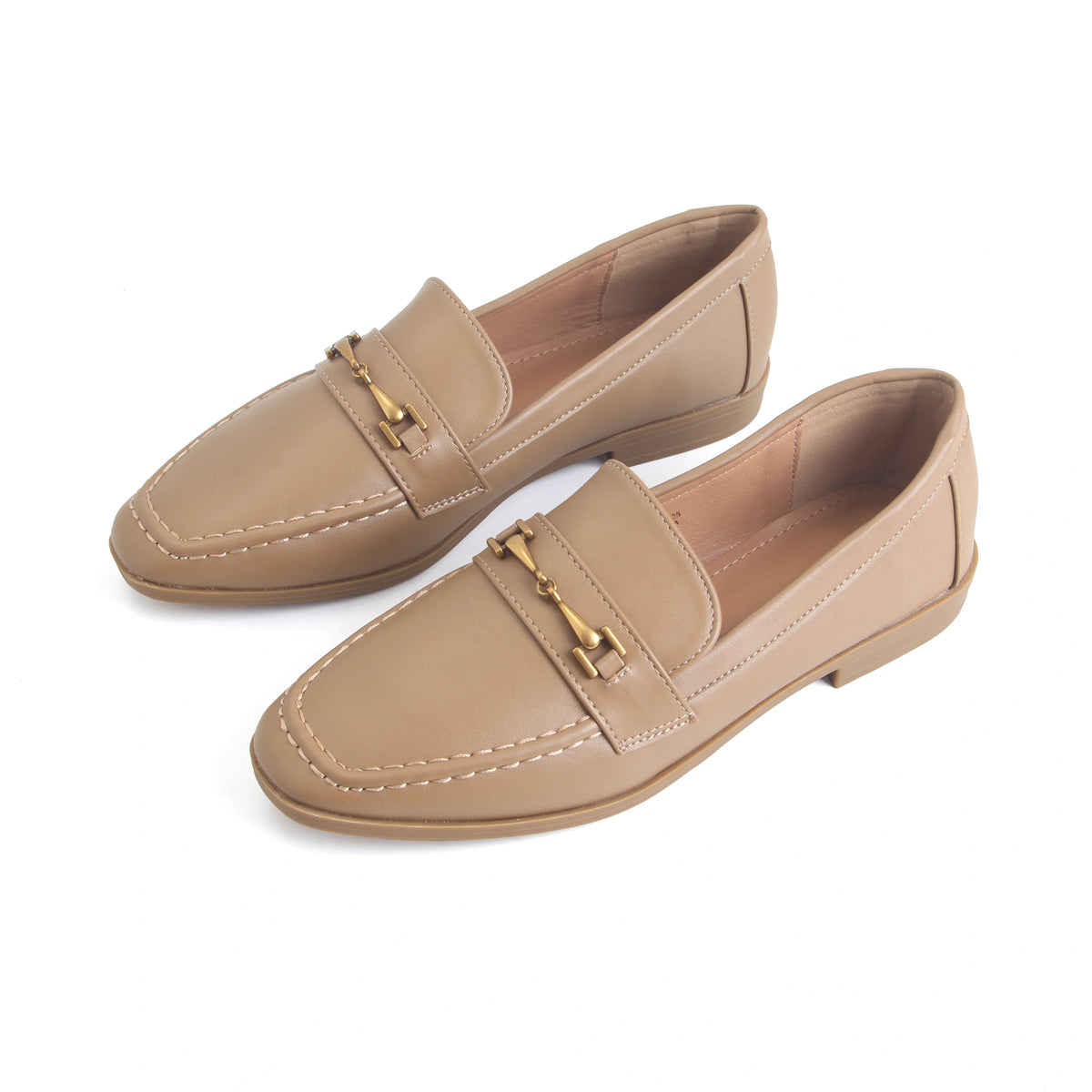 Khaki Flat Shoes for Women Image