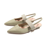 Green Elegant Flat Shoes for Women Image