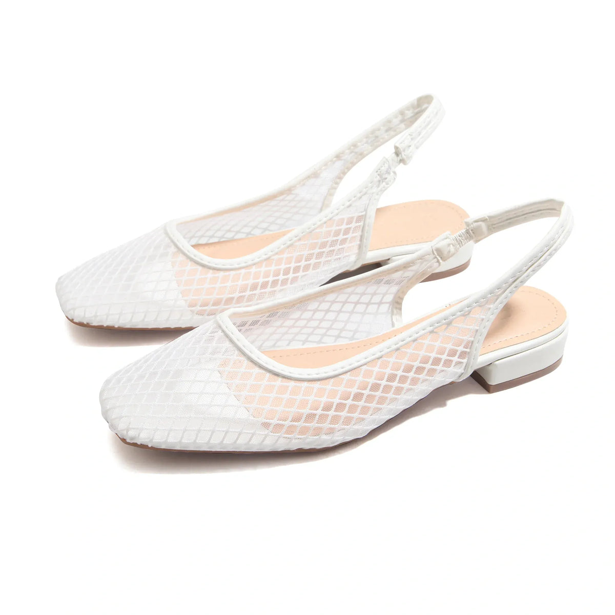 White Casual Flat Shoes for Women Image