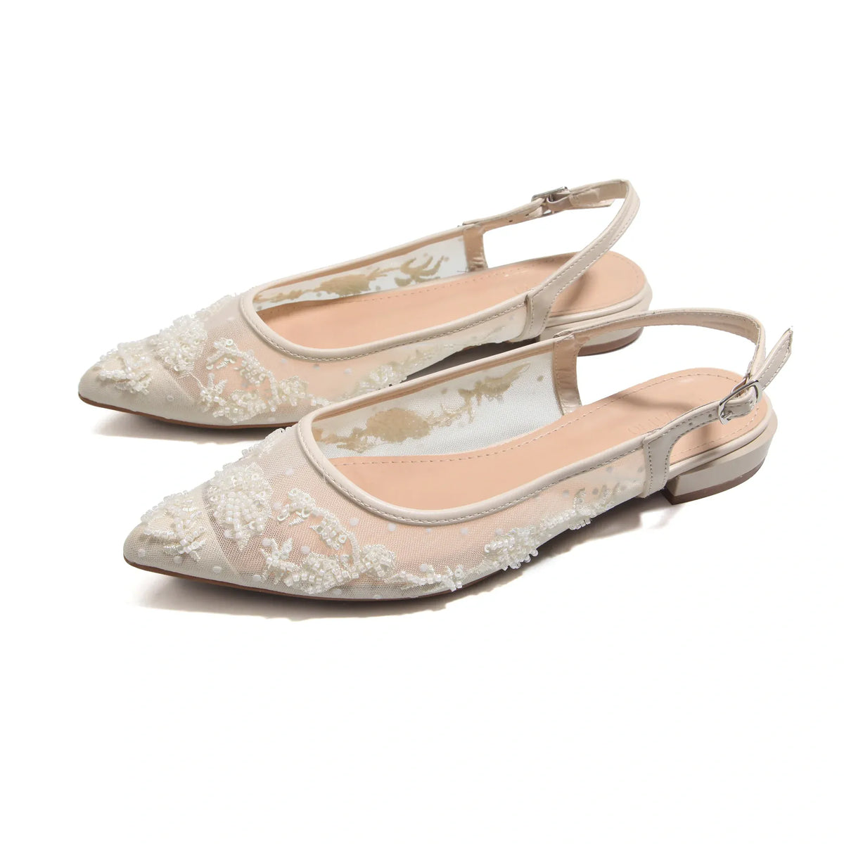 Beige Elegant Flat Shoes for Women Image