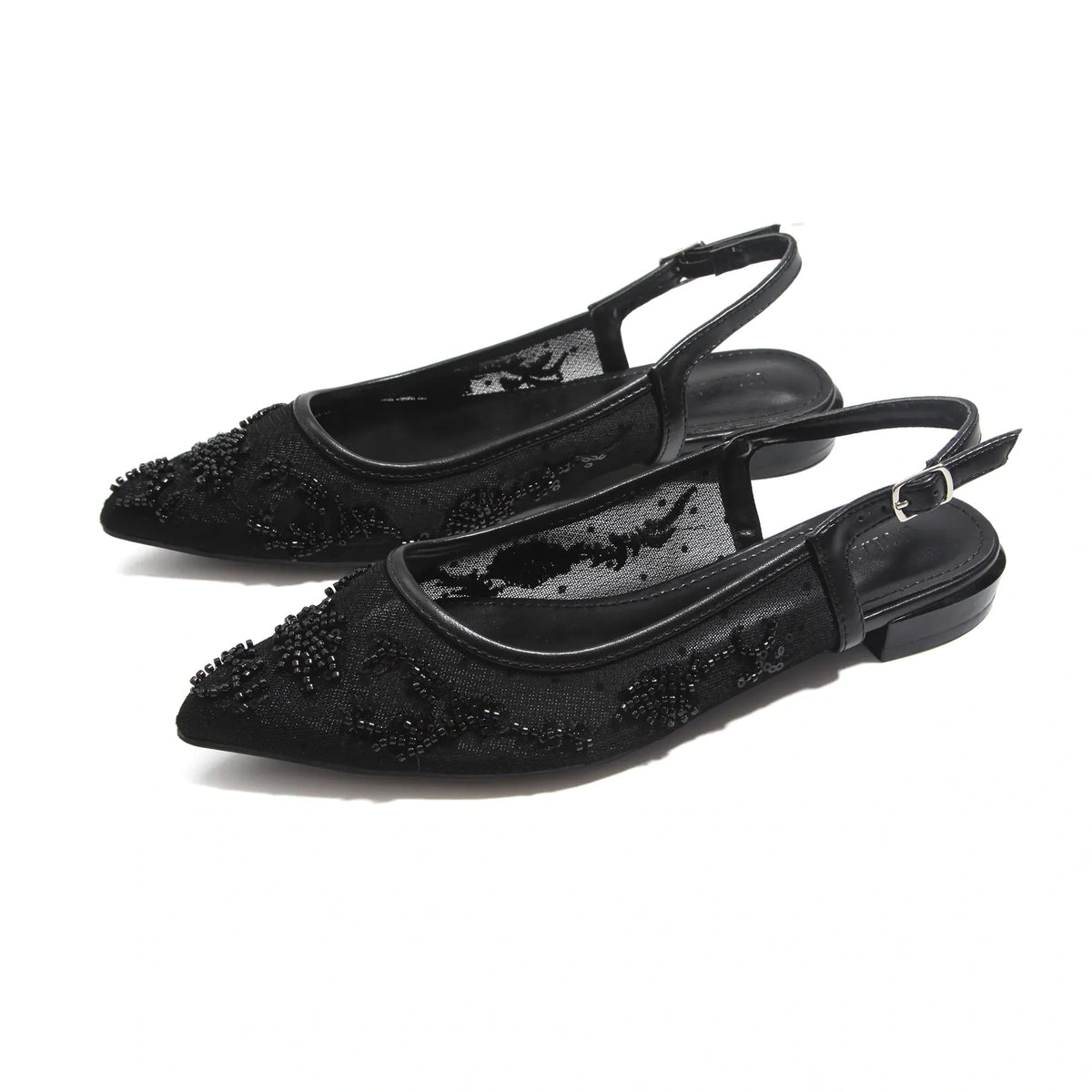 Black Elegant Flat Shoes for Women Image