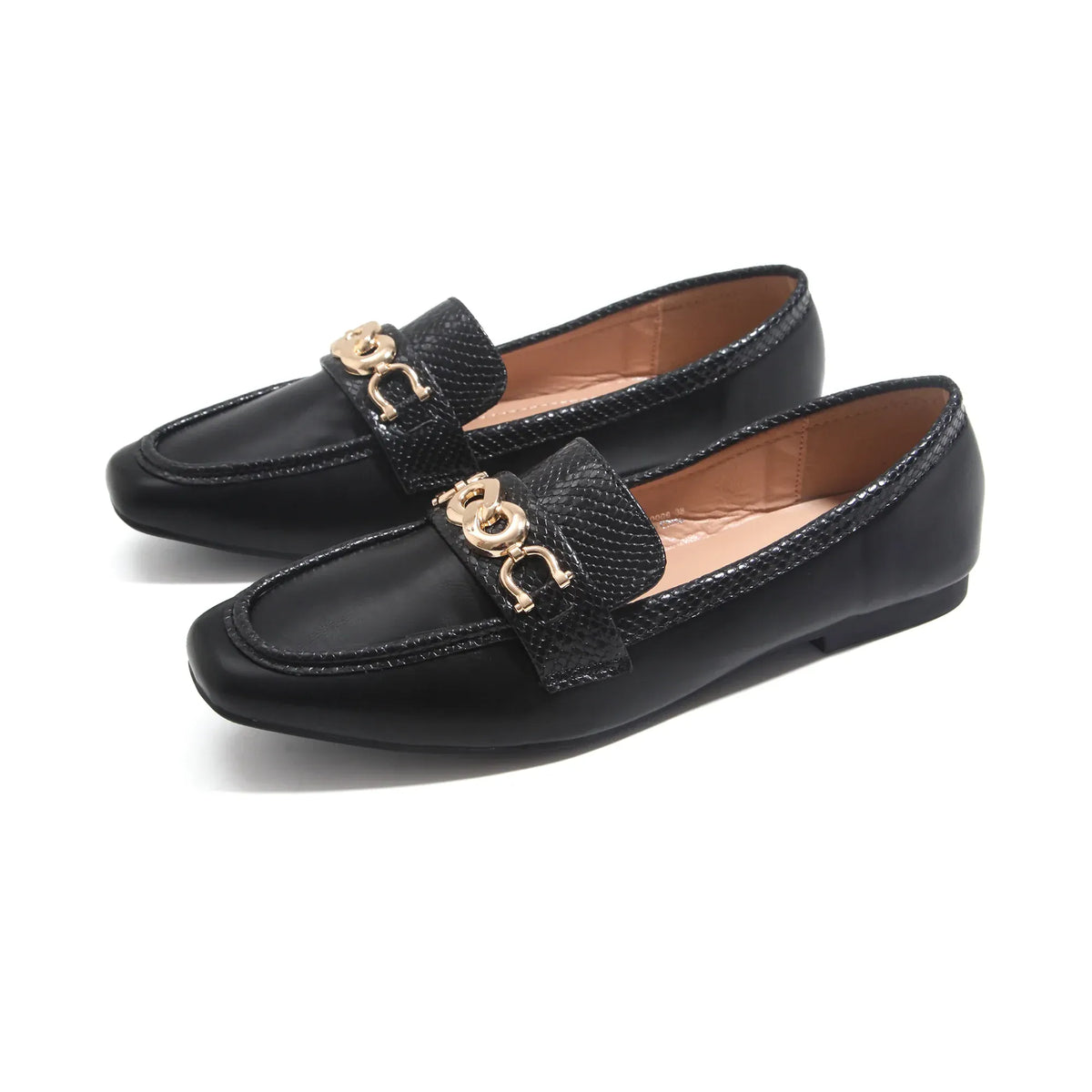 Black Casual Loafers for Women Image