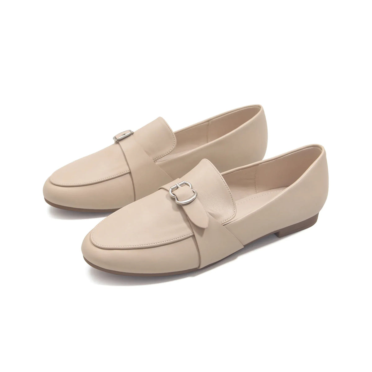 Beige Daily Use Comfortable Flat Shoes for Women Image