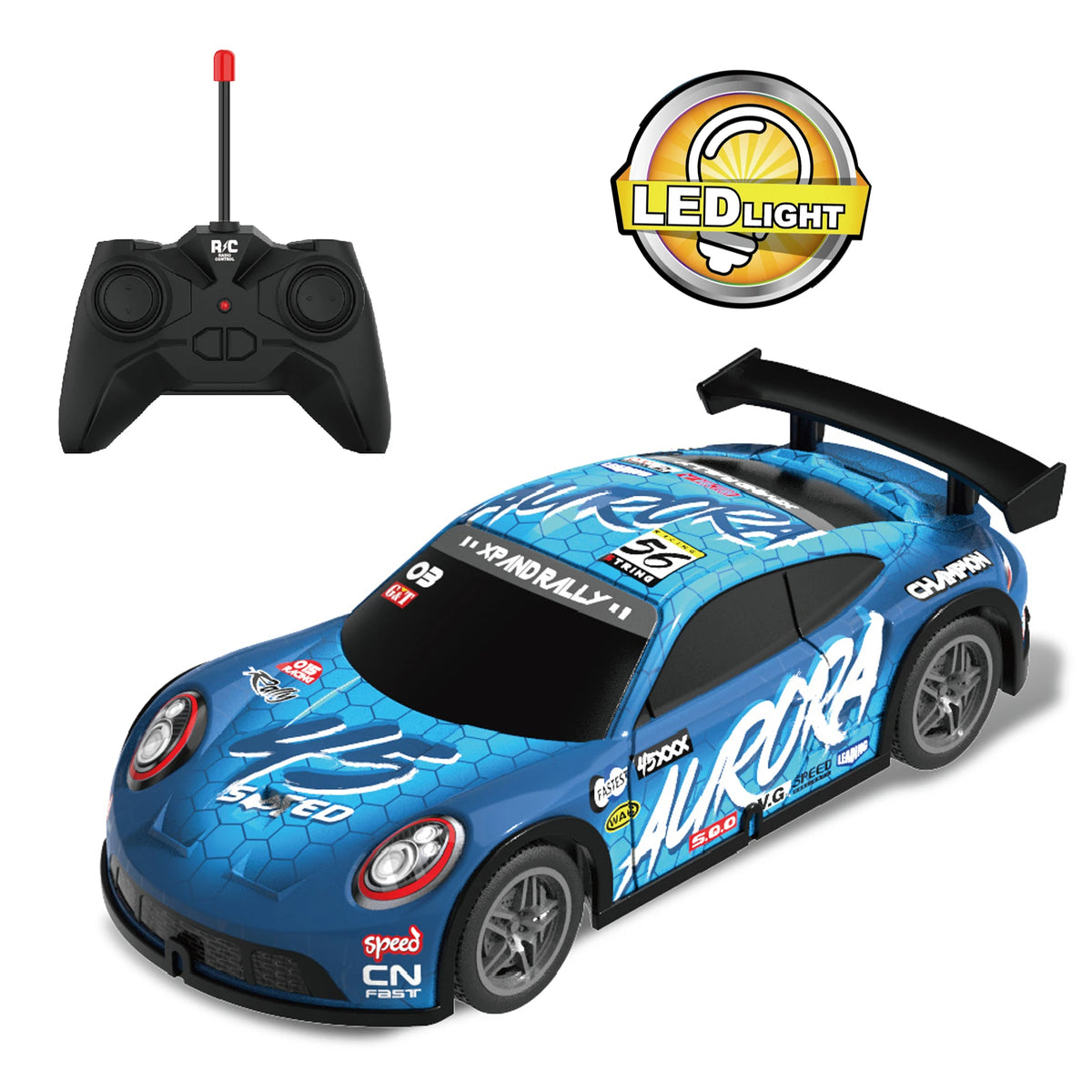 1-3Y Blue 1: 22 Four-Way Light Racing Car for Boys Image