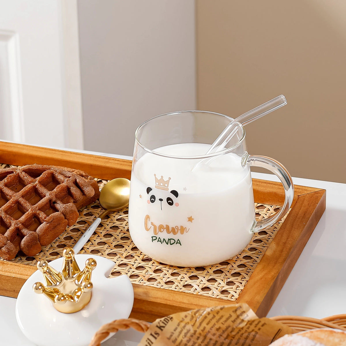 500ml White 3 Glass Cup 500ml Image