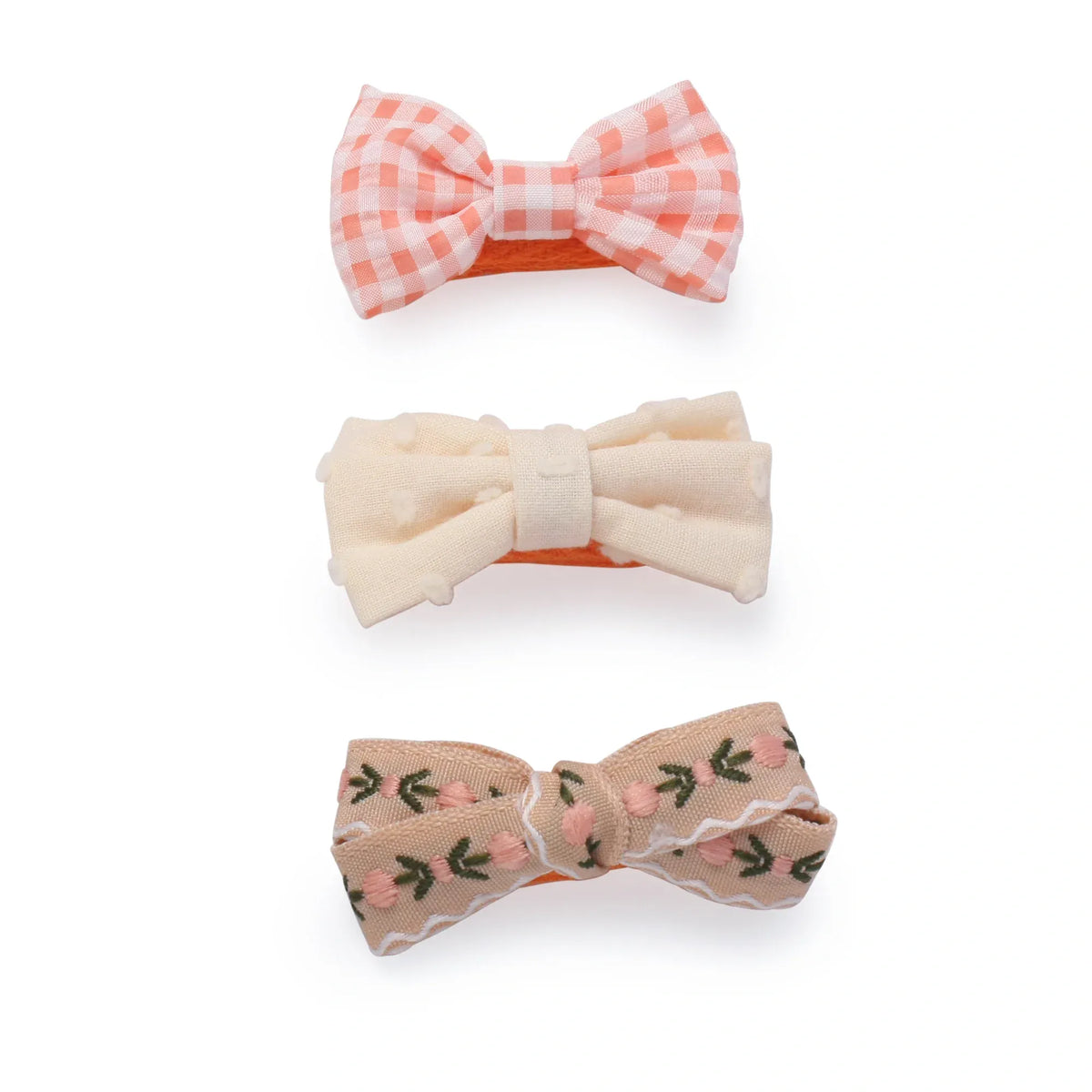 Free Beige Orange Hair Clips for Girls Image