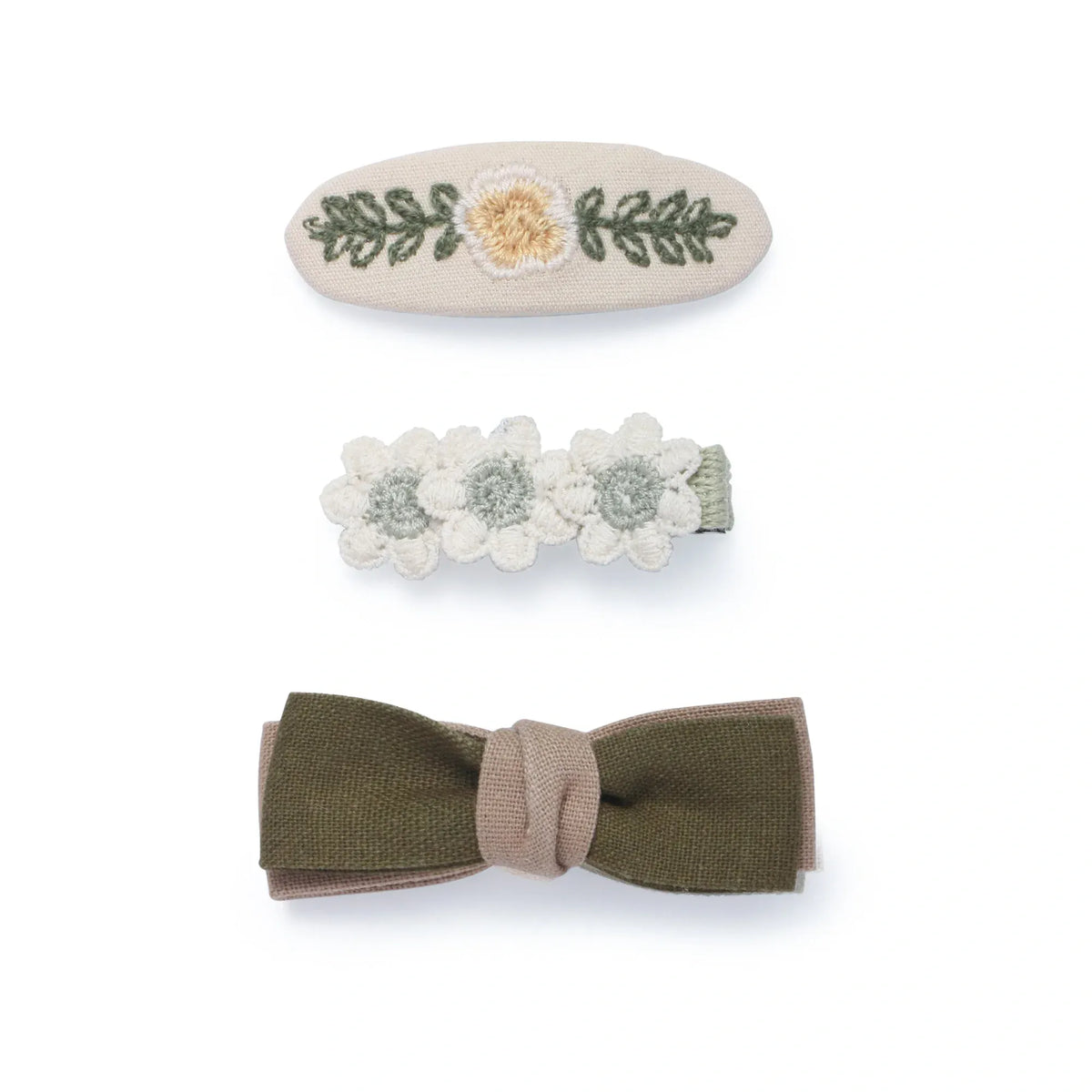 Free Army Green Hair Clips for Girls Image