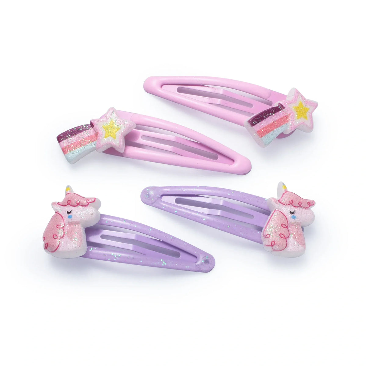 Free Pink Purple Hair Clips for Girls Image