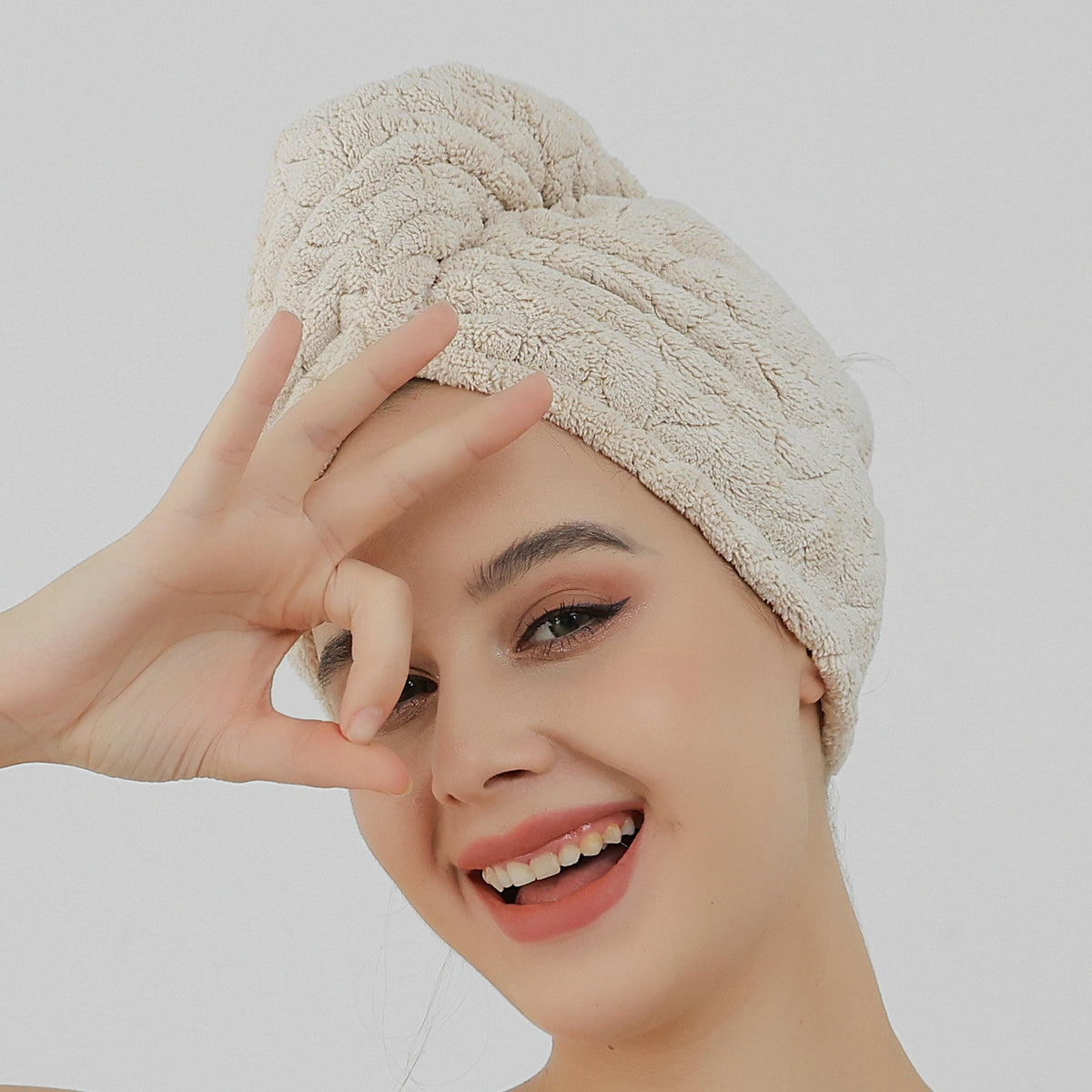 Free Khaki Hair Wrap for Women Image