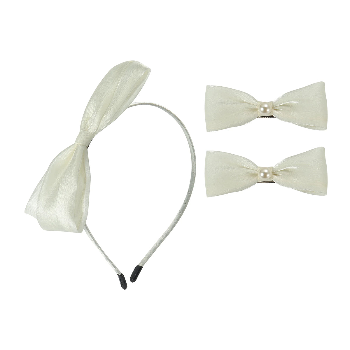 Free Off White Headwear Set for Girls Image