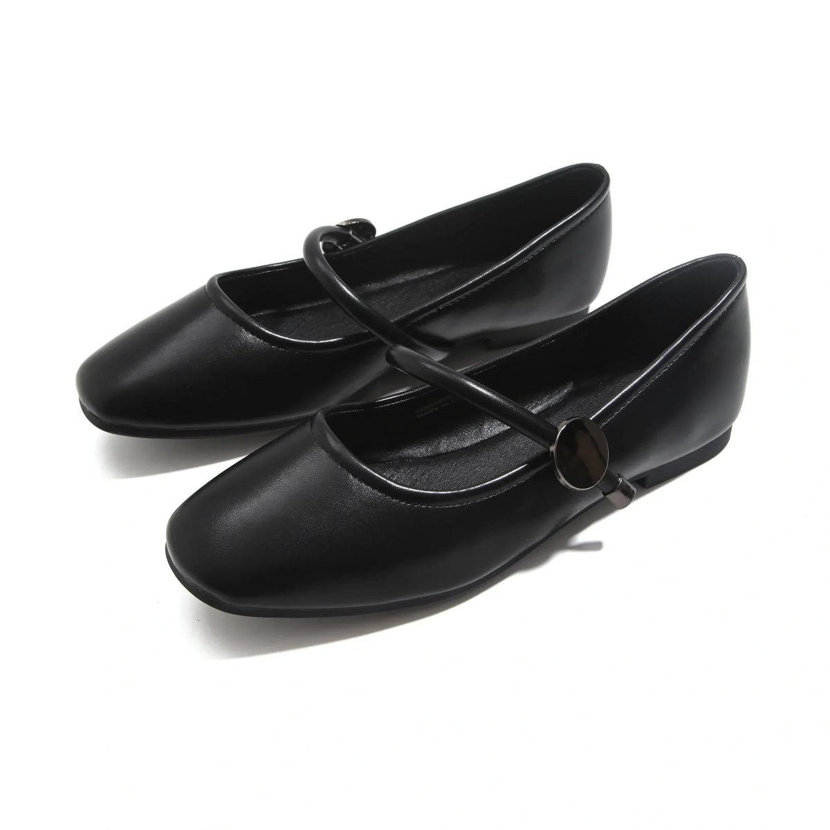 Black Daily Use Comfortable Flat Shoes for Women Image