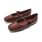 Brown Daily Use Comfortable Flat Shoes for Women Image