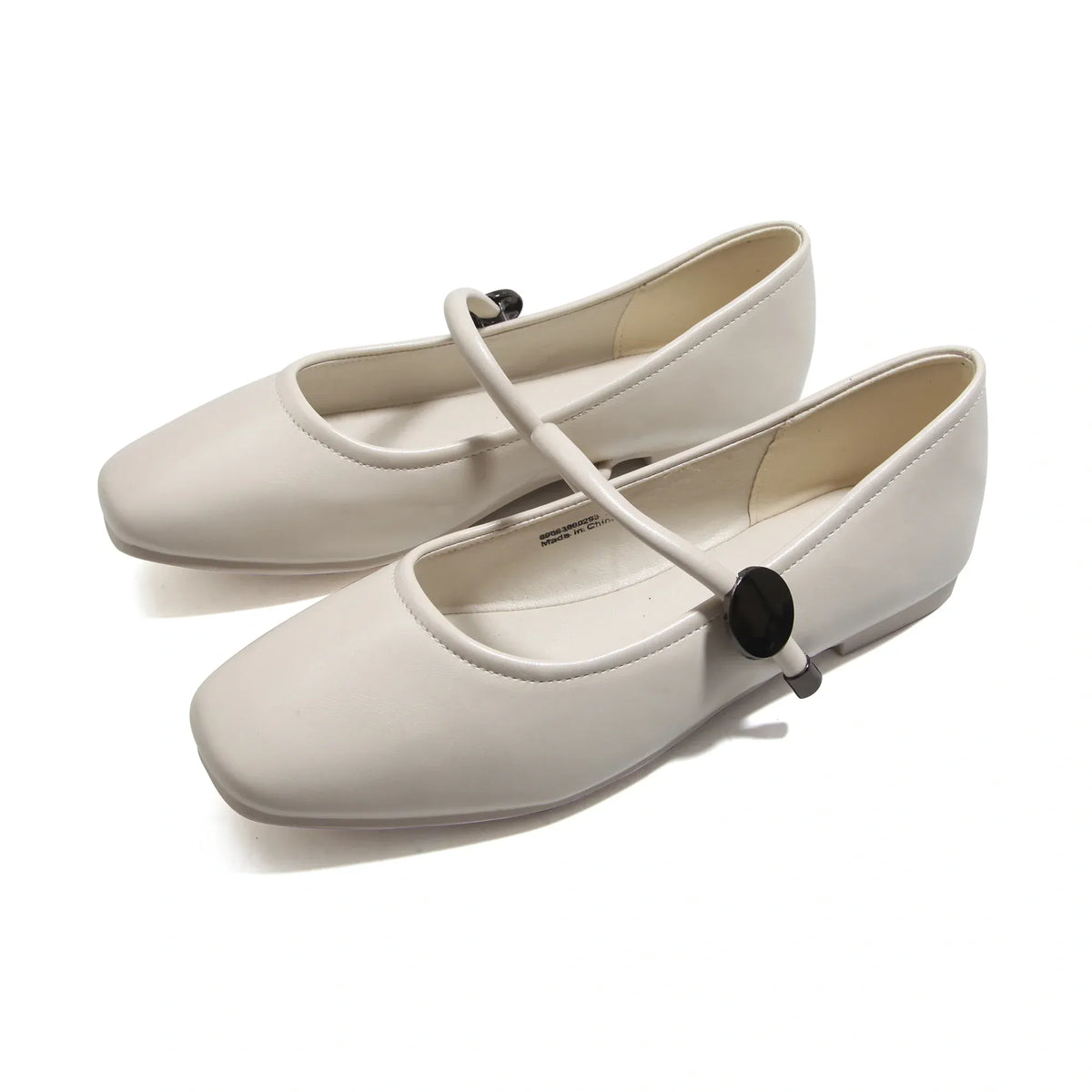 Off White Daily Use Comfortable Flat Shoes for Women Image