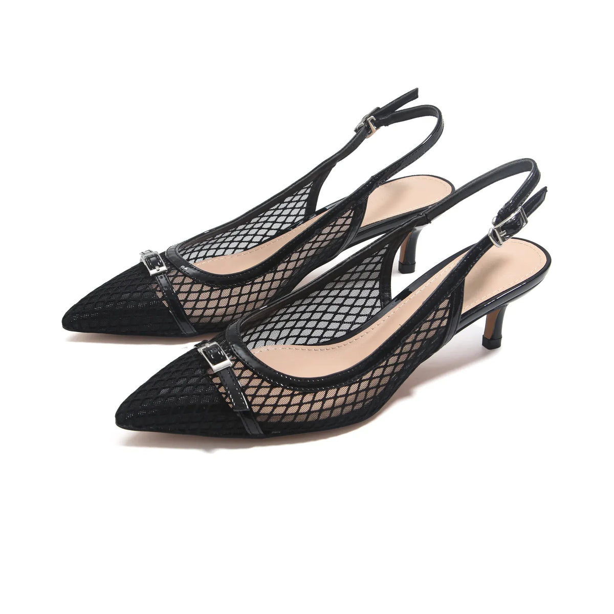 Black Elegant Heel Shoes for Women Image