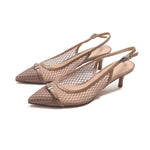 Khaki Elegant Heel Shoes for Women Image