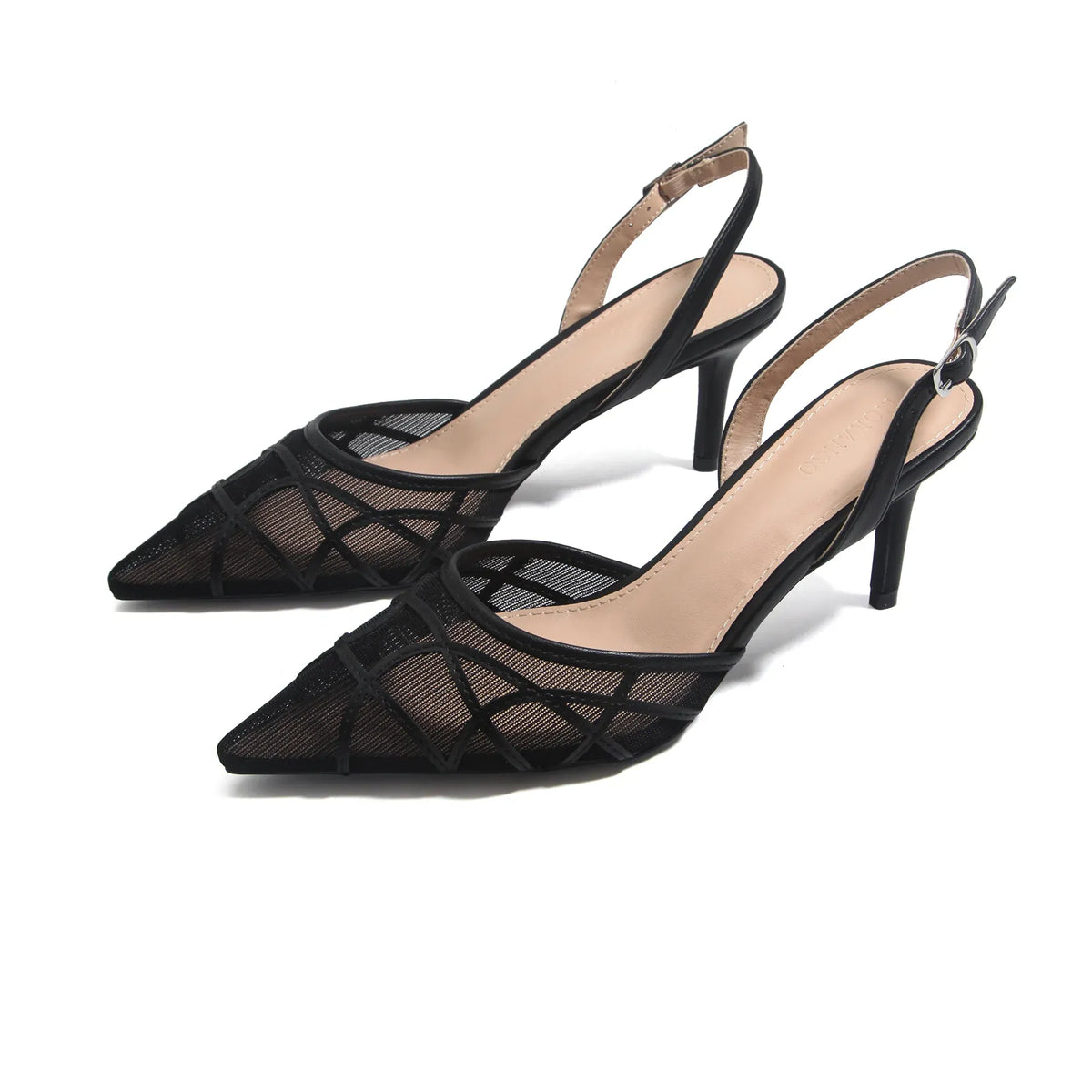 Black Elegant Heel Shoes for Women Image