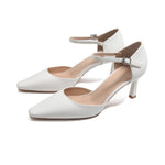 White Elegant Heel Shoes for Women Image