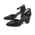 Black Elegant Heel Shoes for Women Image