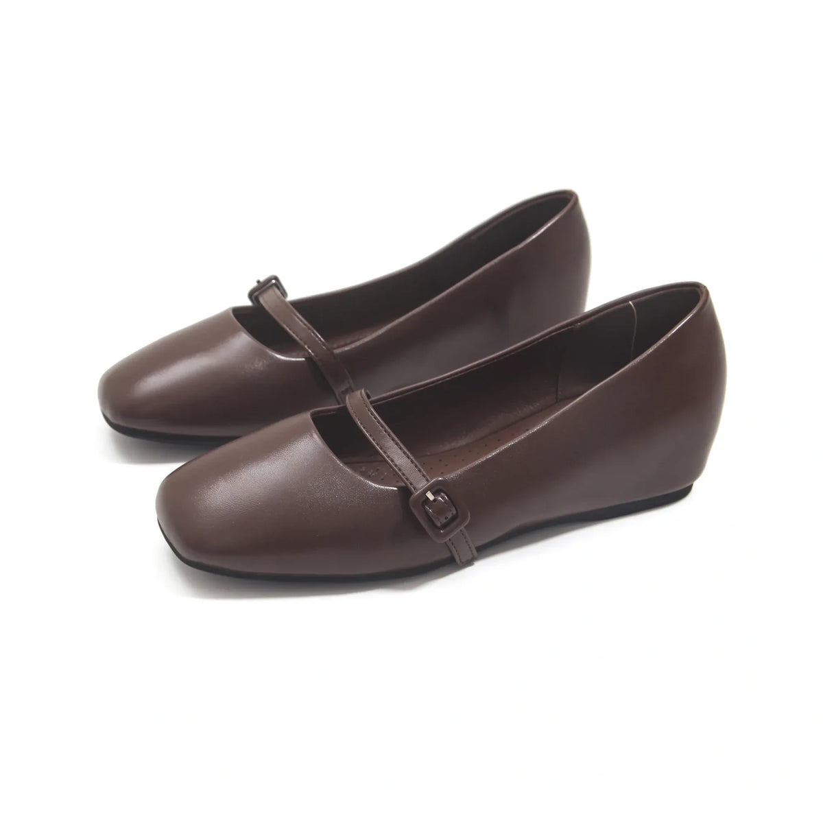 Coffee Daily Comfortable Wedge Flat Shoes for Women Image