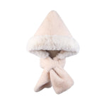 Free Beige Elegant Hooded Scarf for Women Image