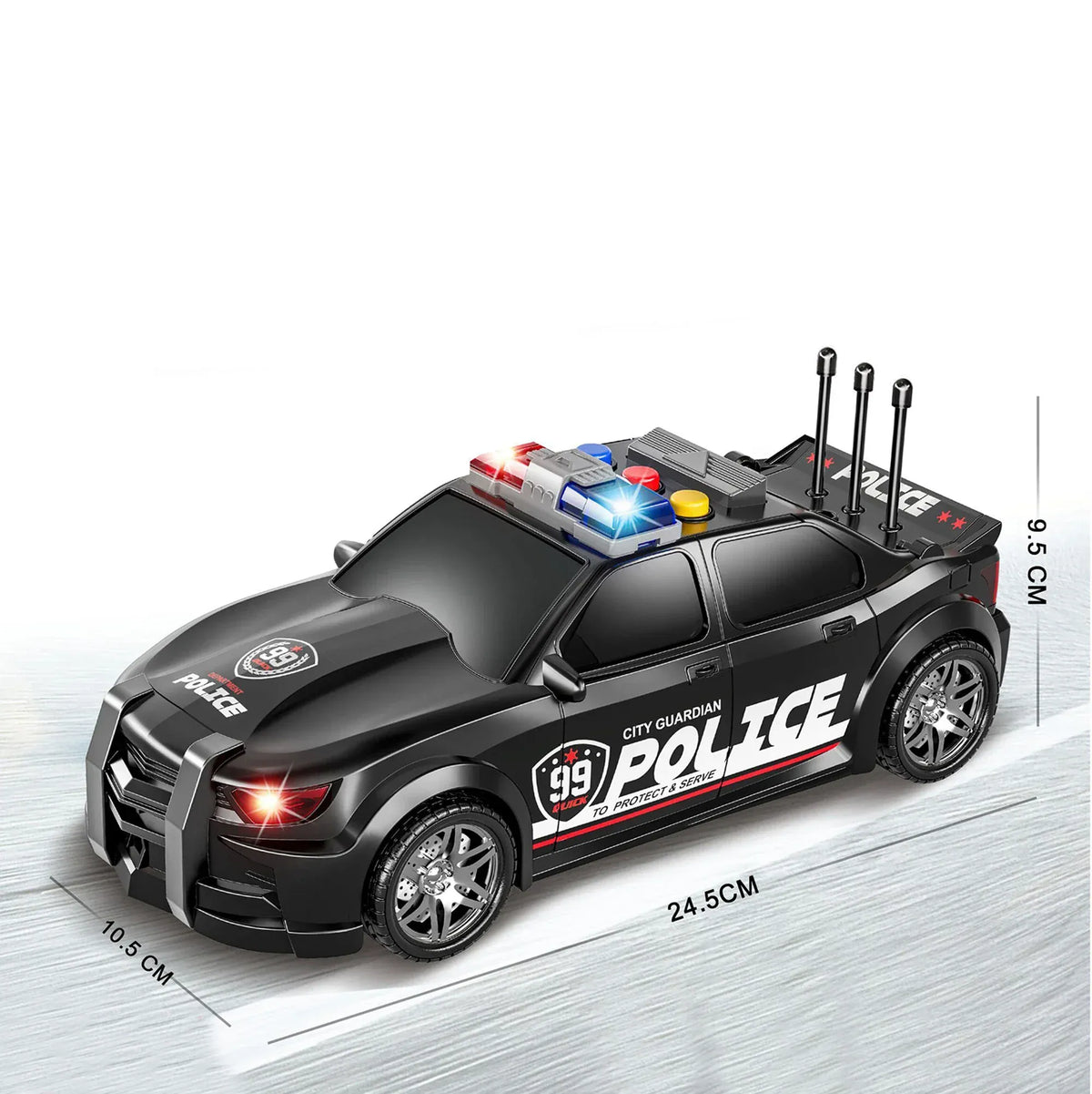 1-3Y Black Inertial Car for Boys 1:16 Image