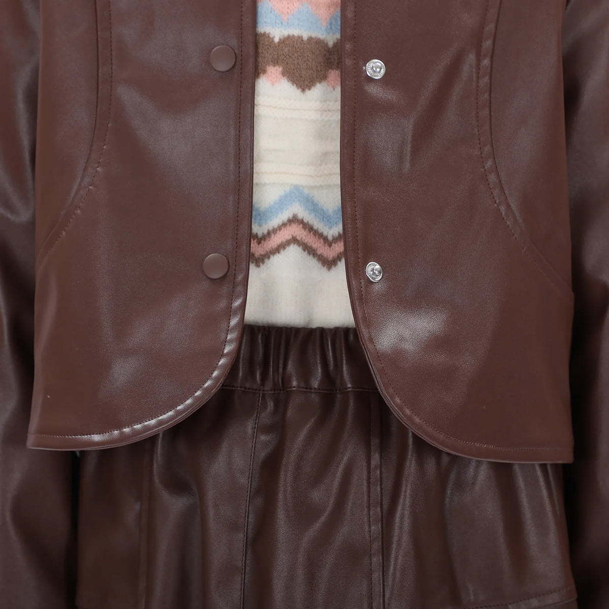 Casual Plain Jacket for Girls Image