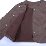 Casual Plain Jacket for Girls Image