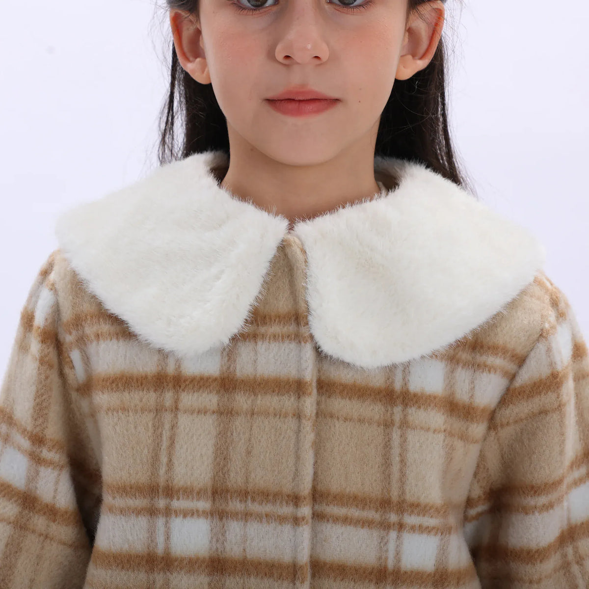 Casual Checked Jacket for Girls Image
