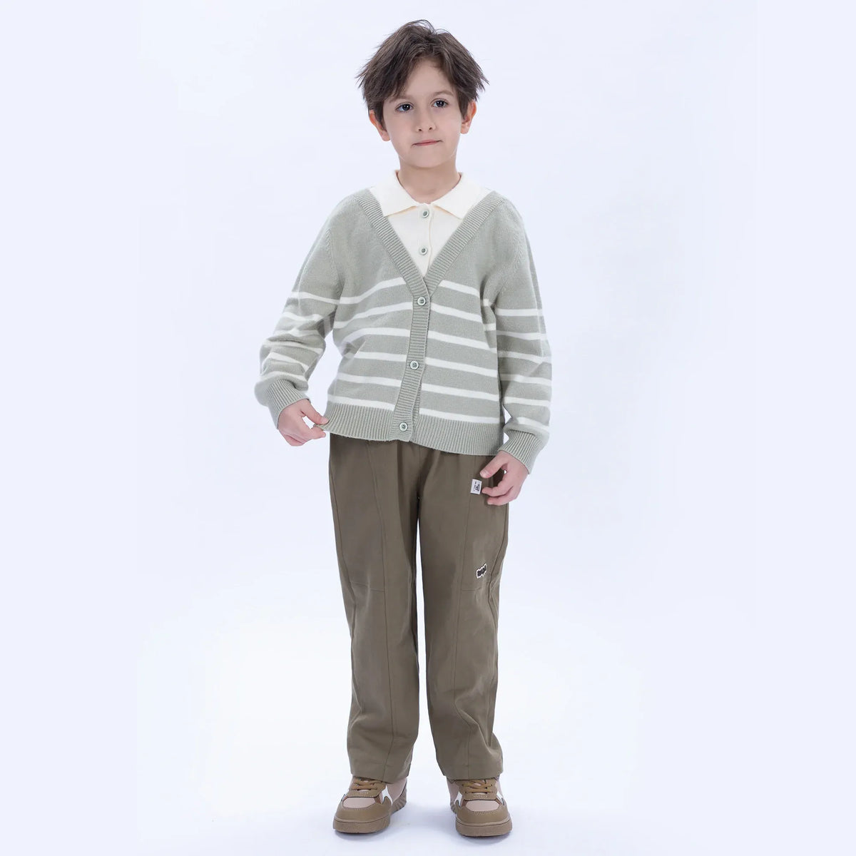 Casual Striped Jacket for Boys Image