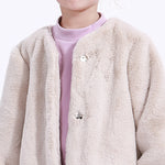 Casual Solid Jacket for Girls Image