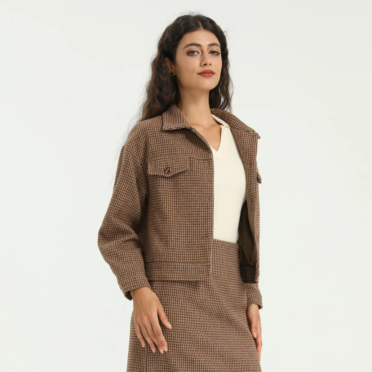 Elegant Checked Jacket for Women Image