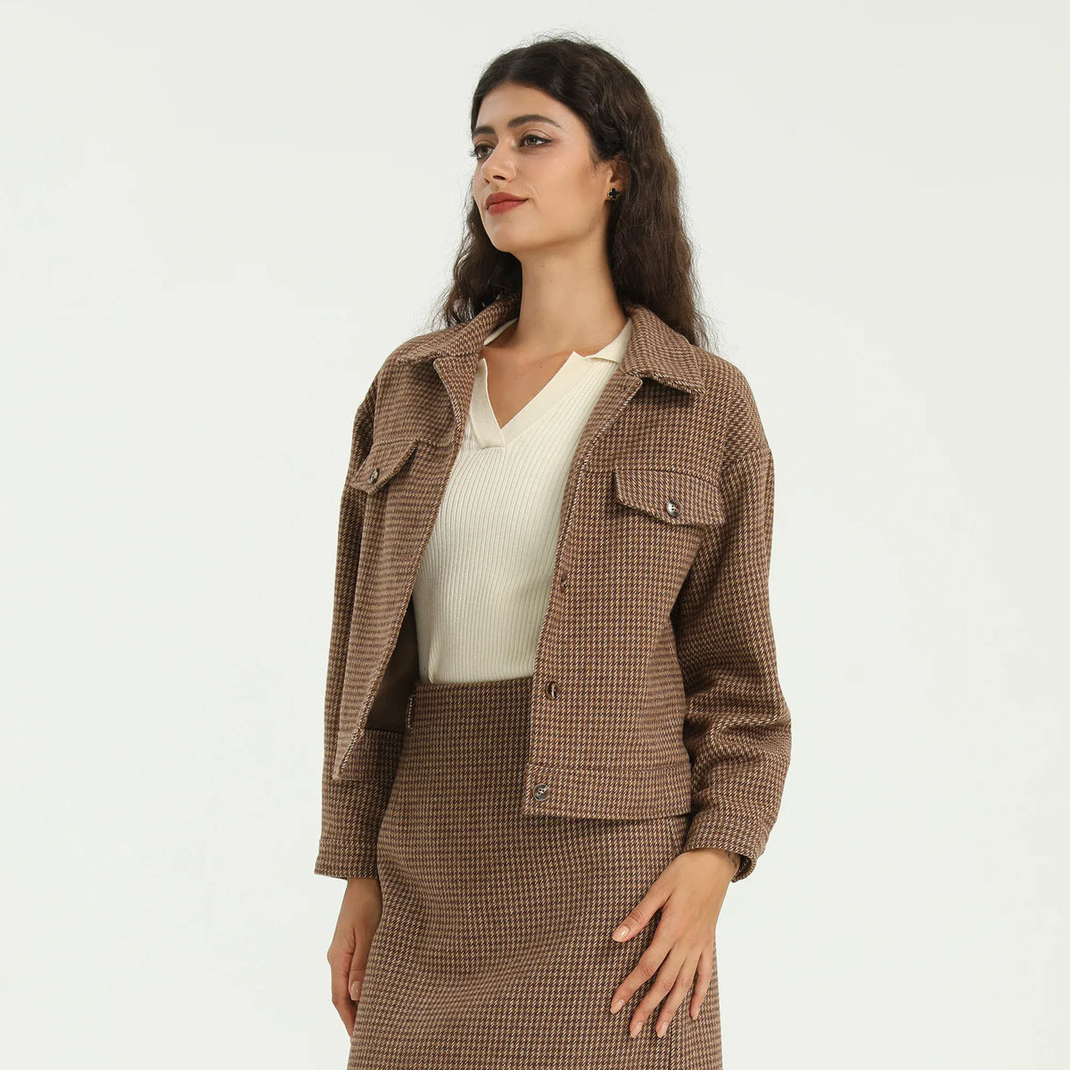 Elegant Checked Jacket for Women Image
