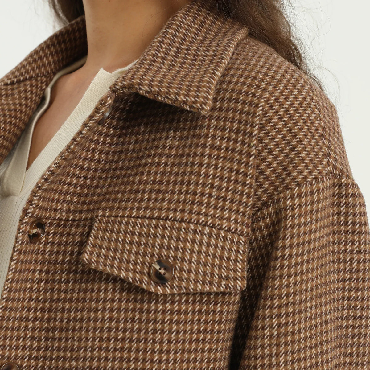 Elegant Checked Jacket for Women Image