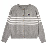 Embroidery Loose Raglan Sleeve cardigan with Circular for Women Image