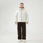 Printed Loose Sleeve Jacket with Stand Collar for Men Image