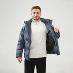 Tie-Dye Loose Sleeve Jacket with With Hood for Men Image