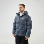 Tie-Dye Loose Sleeve Jacket with With Hood for Men Image