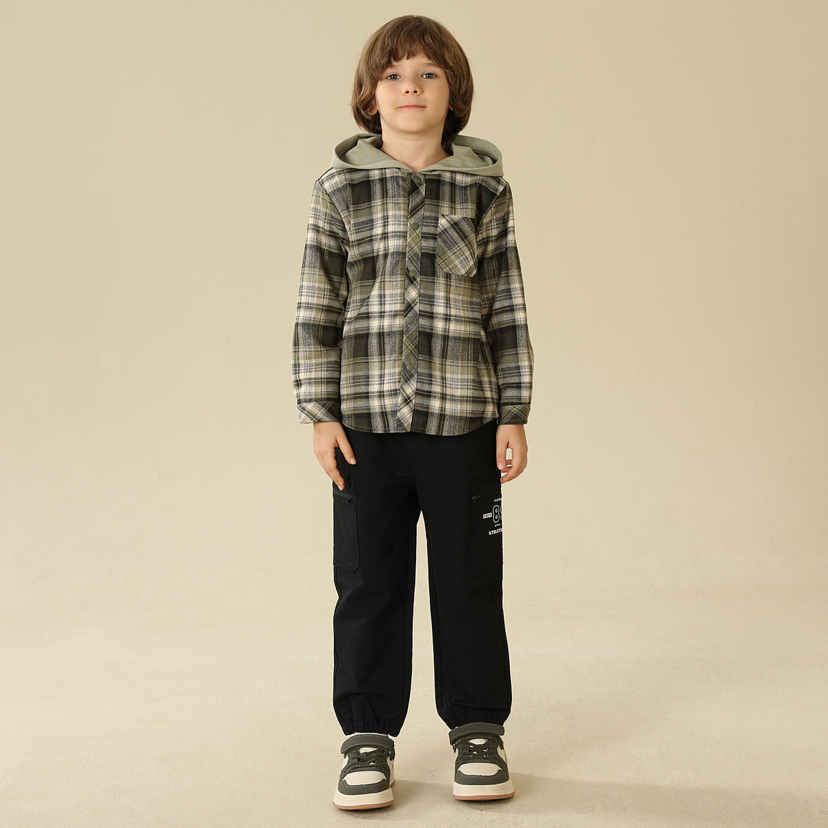 Checked Jacket For Boys