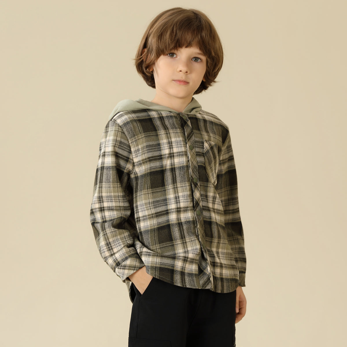 Checked Jacket For Boys
