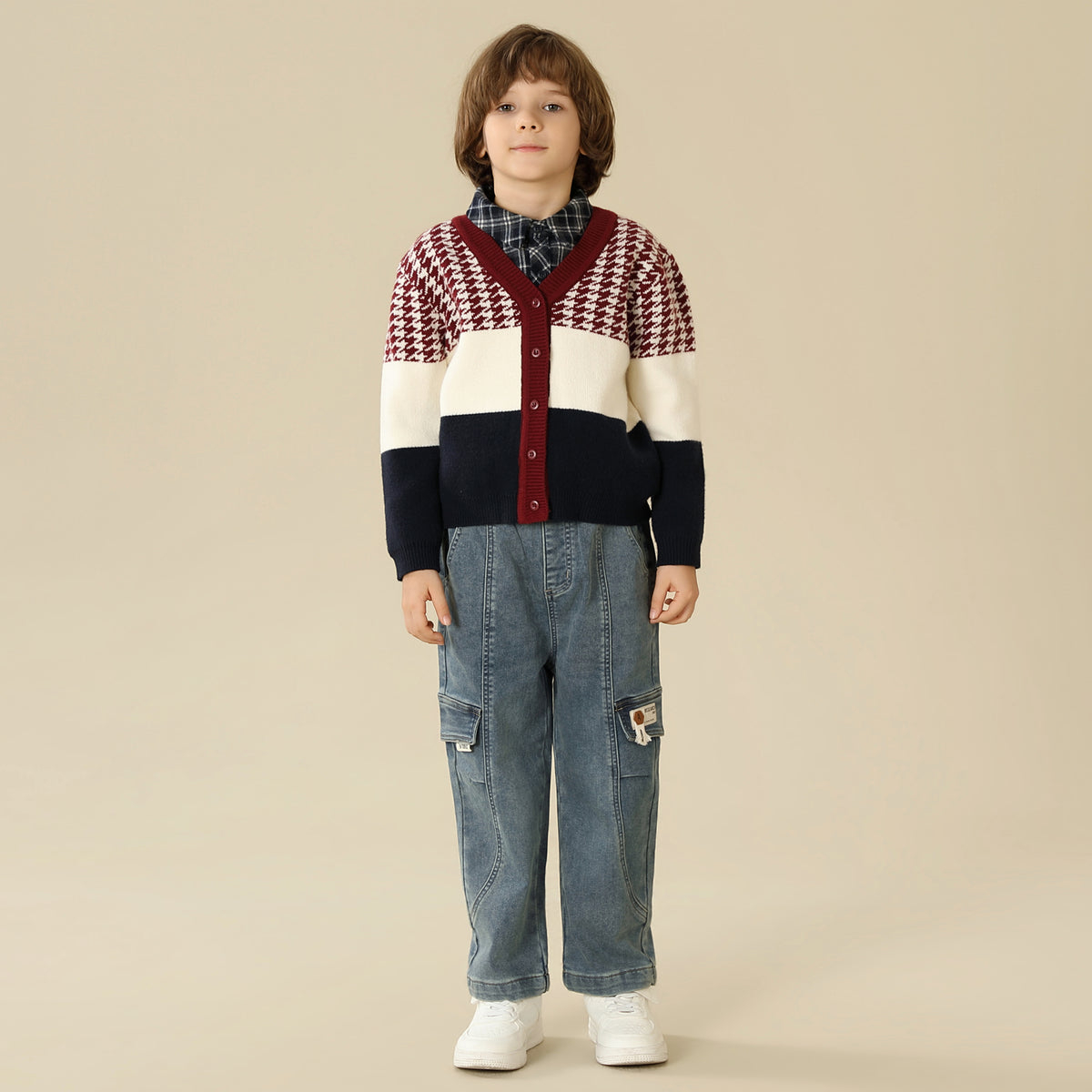 Color-Blocked Jacket For Boys