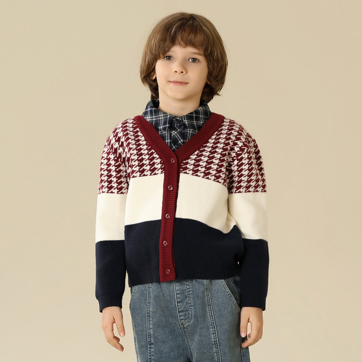 Color-Blocked Jacket For Boys
