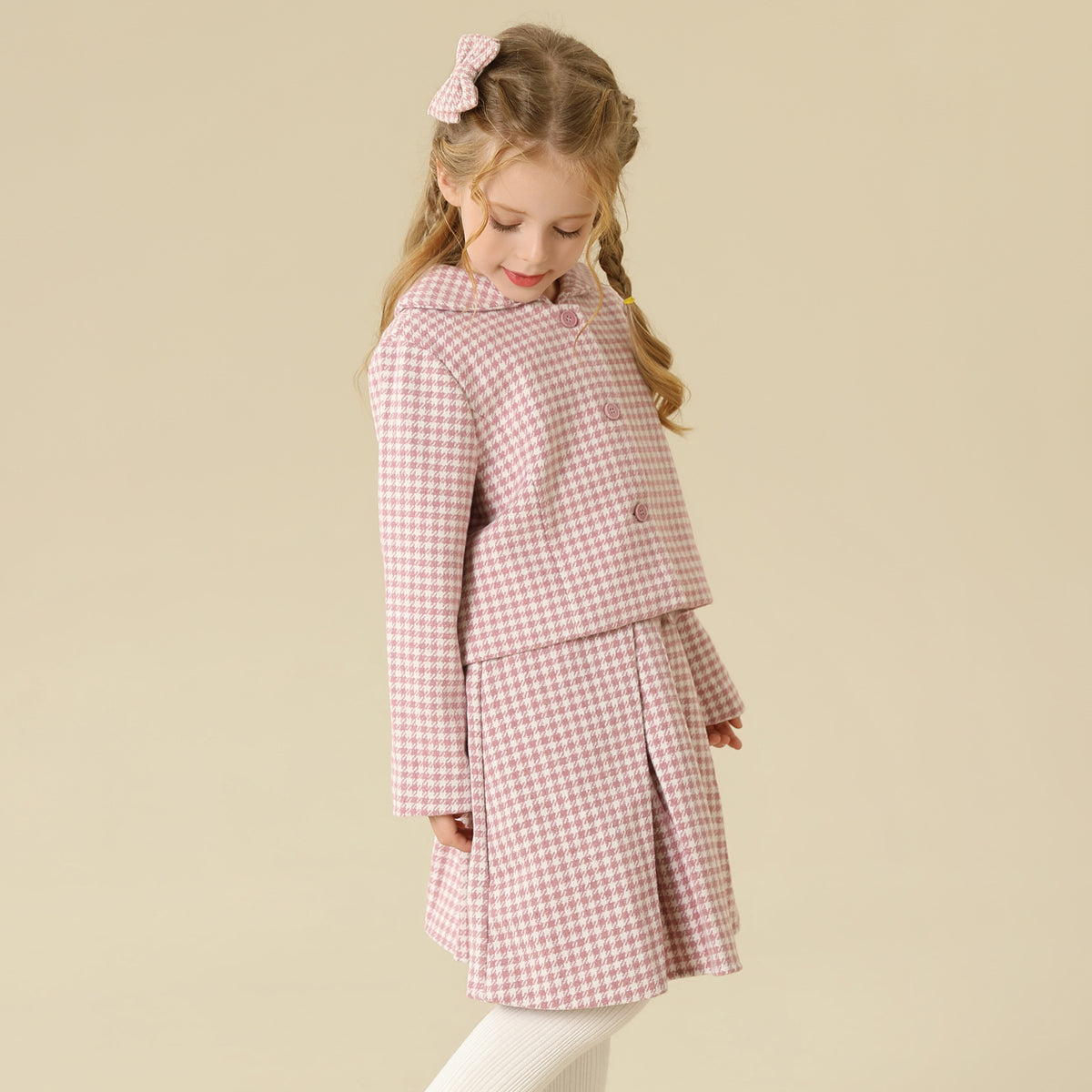 Checked Jacket For Girls